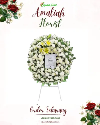 Krans Bunga Duka Cita di Sei Selayur